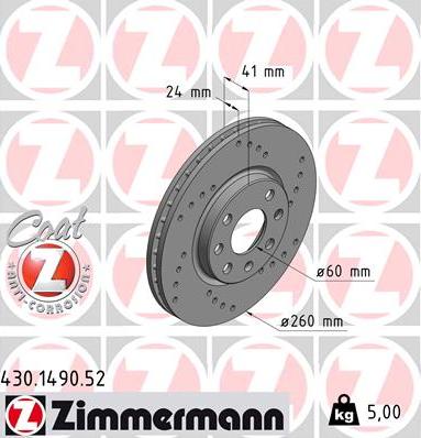 Zimmermann 430.1490.52 - Disque de frein cwaw.fr