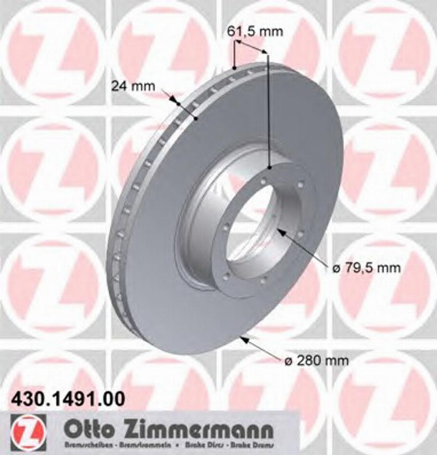 Zimmermann 430.1491.00 - Disque de frein cwaw.fr