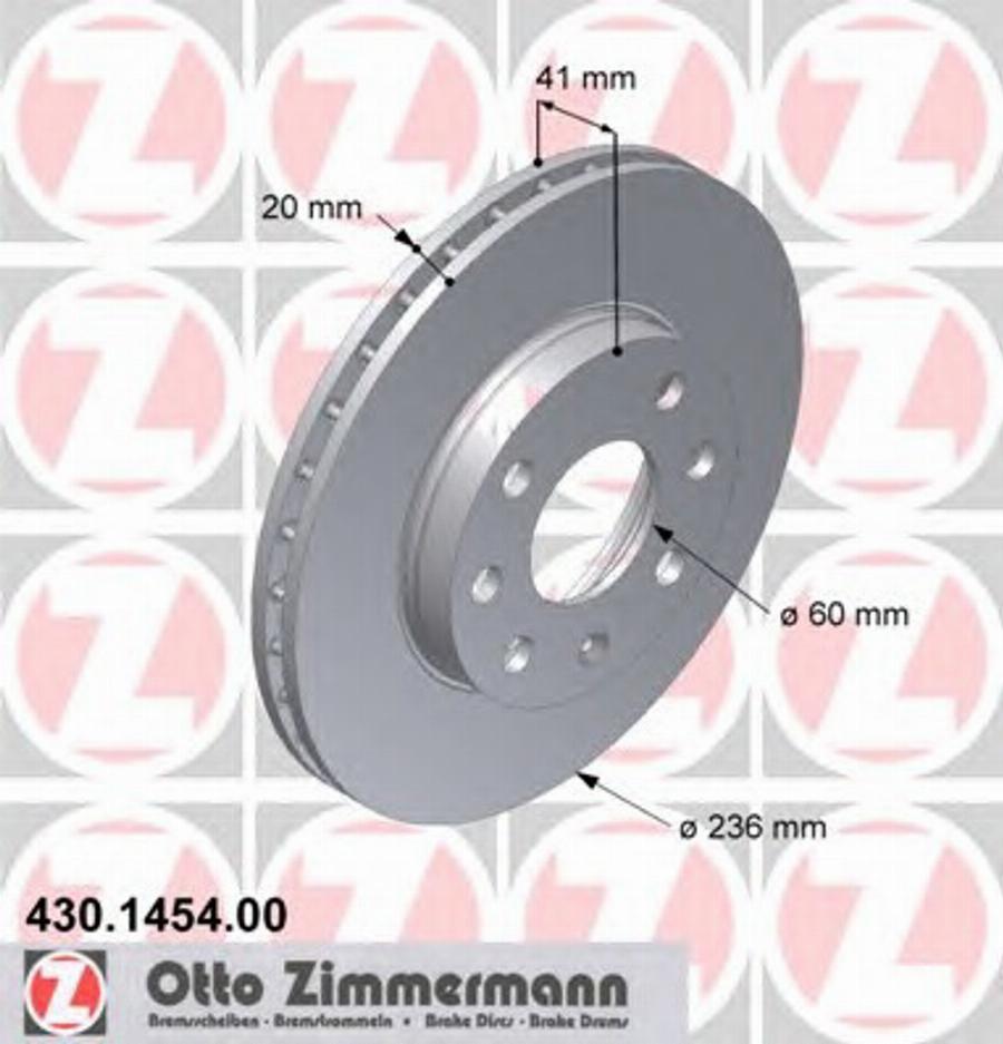 Zimmermann 430 1454 00 - Disque de frein cwaw.fr