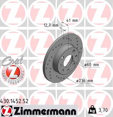 Zimmermann 430.1452.52 - Disque de frein cwaw.fr