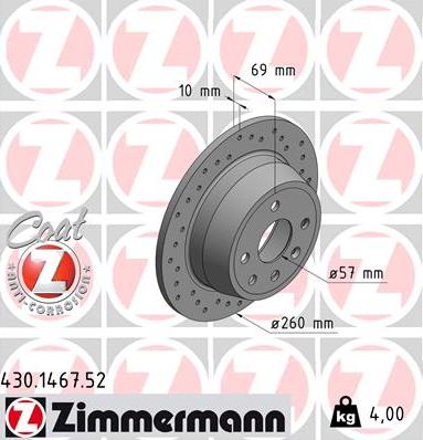 Zimmermann 430.1467.52 - Disque de frein cwaw.fr