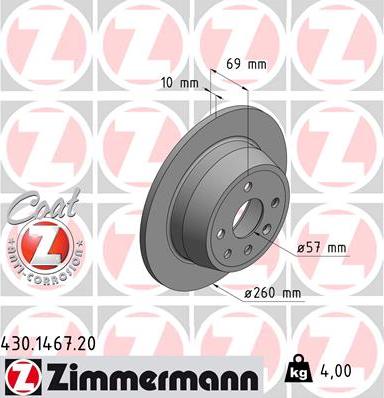 Zimmermann 430.1467.20 - Disque de frein cwaw.fr