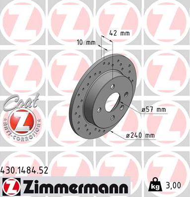 Zimmermann 430.1484.52 - Disque de frein cwaw.fr