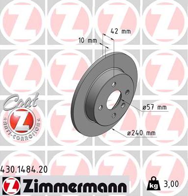 Zimmermann 430.1484.20 - Disque de frein cwaw.fr