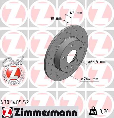 Zimmermann 430.1485.52 - Disque de frein cwaw.fr