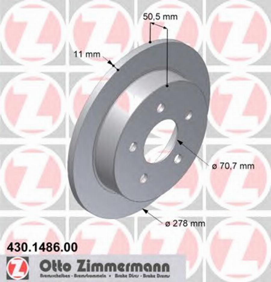 Zimmermann 430.1486.00 - Disque de frein cwaw.fr