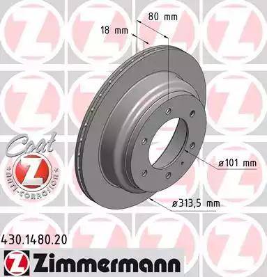 Zimmermann 430.1480.20 - Disque de frein cwaw.fr