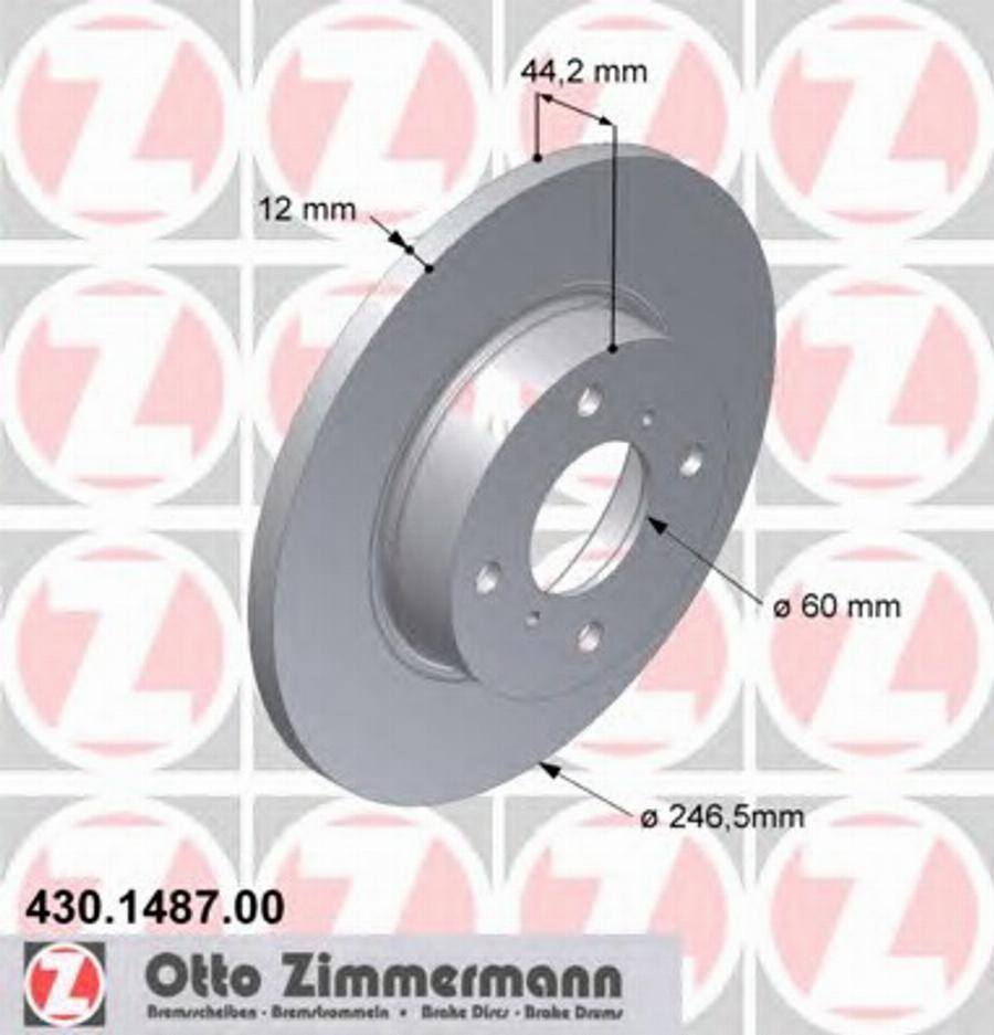 Zimmermann 430.1487.00 - Disque de frein cwaw.fr