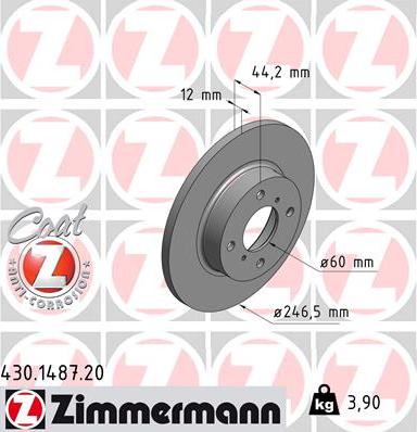 Zimmermann 430.1487.20 - Disque de frein cwaw.fr