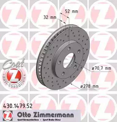 Zimmermann 430.1479.52 - Disque de frein cwaw.fr