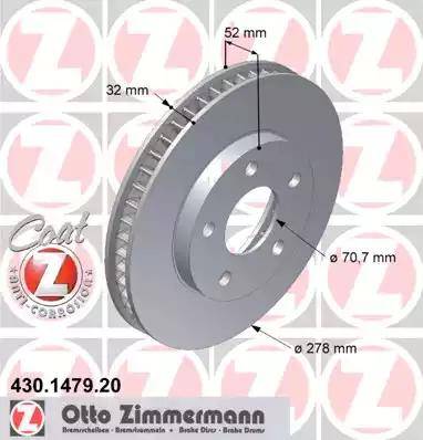 Zimmermann 430.1479.20 - Disque de frein cwaw.fr