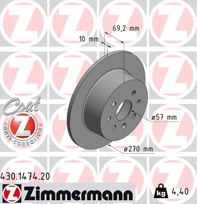 Zimmermann 430.1474.20 - Disque de frein cwaw.fr