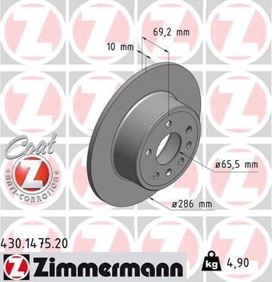 Zimmermann 430.1475.20 - Disque de frein cwaw.fr