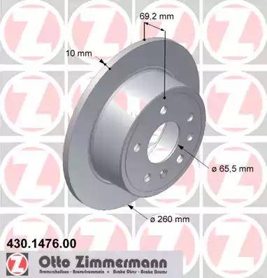 Zimmermann 430.1476.00 - Disque de frein cwaw.fr