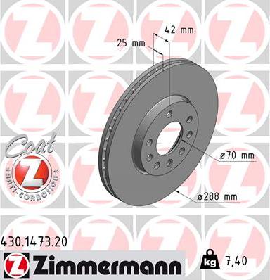 Zimmermann 430.1473.20 - Disque de frein cwaw.fr