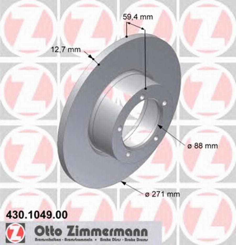 Zimmermann 430.1049.00 - Disque de frein cwaw.fr