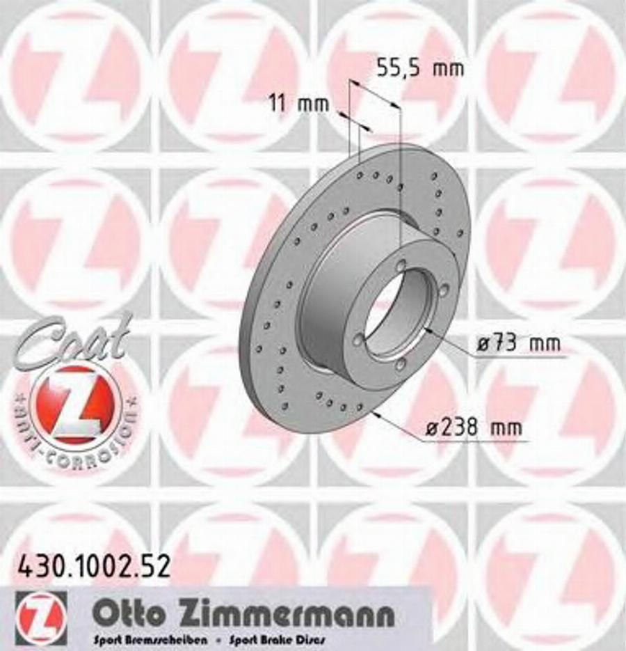 Zimmermann 430.1002.52 - Disque de frein cwaw.fr