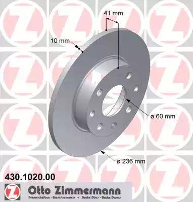 Zimmermann 430.1020.00 - Disque de frein cwaw.fr