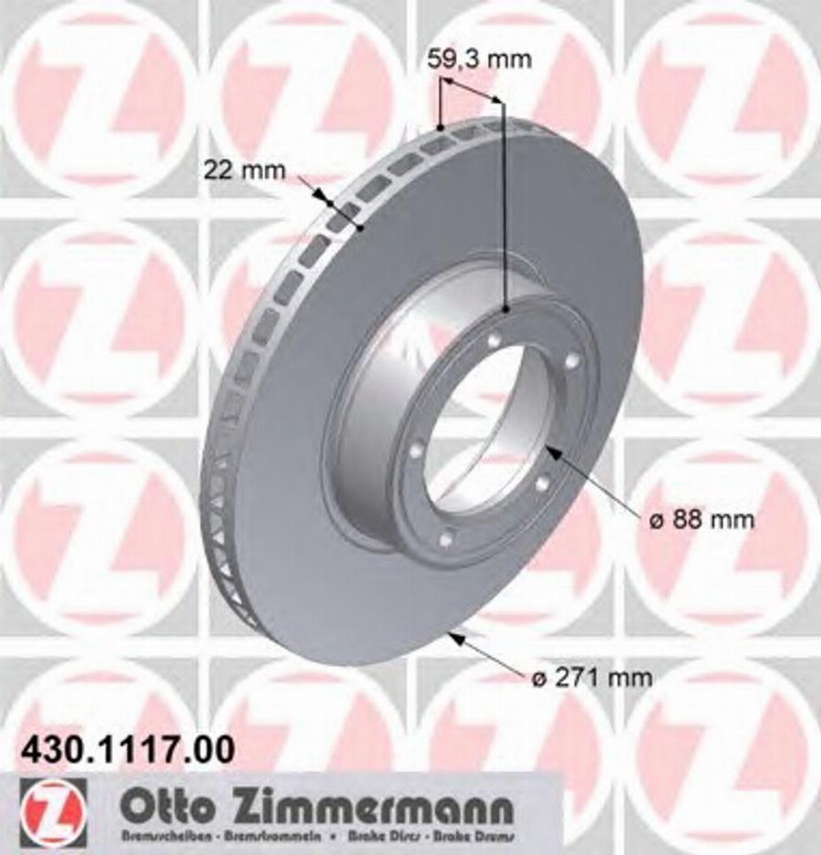 Zimmermann 430.1117.00 - Disque de frein cwaw.fr