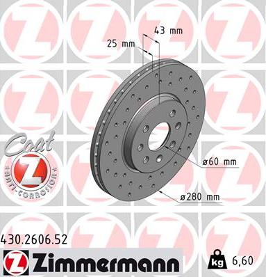 Zimmermann 430.2606.52 - Disque de frein cwaw.fr