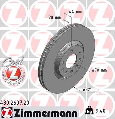 Zimmermann 430.2607.20 - Disque de frein cwaw.fr