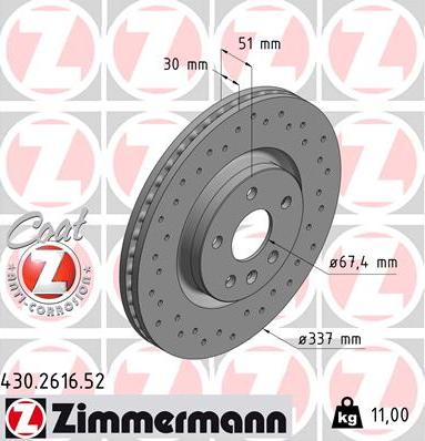 Zimmermann 430.2616.52 - Disque de frein cwaw.fr