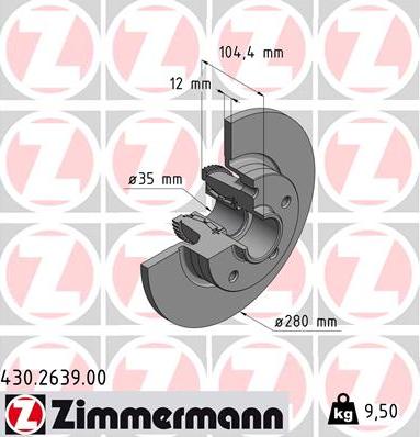 Zimmermann 430.2639.00 - Disque de frein cwaw.fr