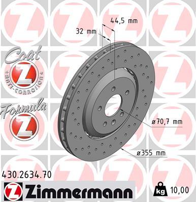 Zimmermann 430.2634.70 - Disque de frein cwaw.fr