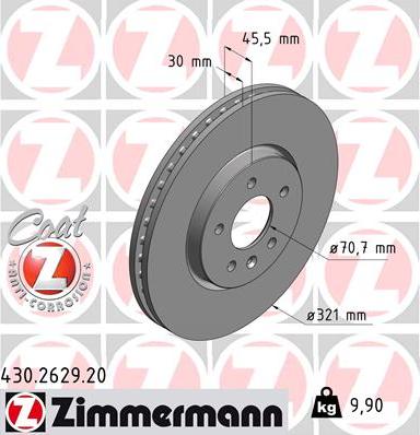 Zimmermann 430.2629.20 - Disque de frein cwaw.fr