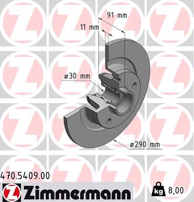 Zimmermann 470.5409.00 - Disque de frein cwaw.fr