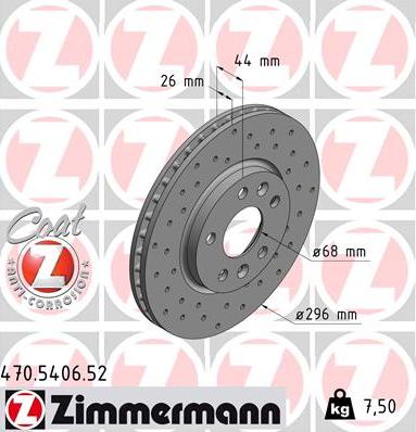 Zimmermann 470.5406.52 - Disque de frein cwaw.fr