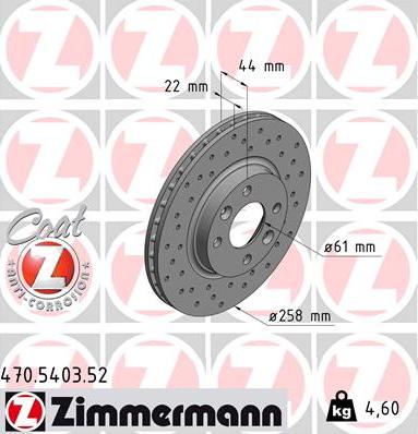 Zimmermann 470.5403.52 - Disque de frein cwaw.fr