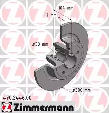 Zimmermann 470.2446.00 - Disque de frein cwaw.fr