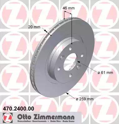 Zimmermann 470.2400.00 - Disque de frein cwaw.fr