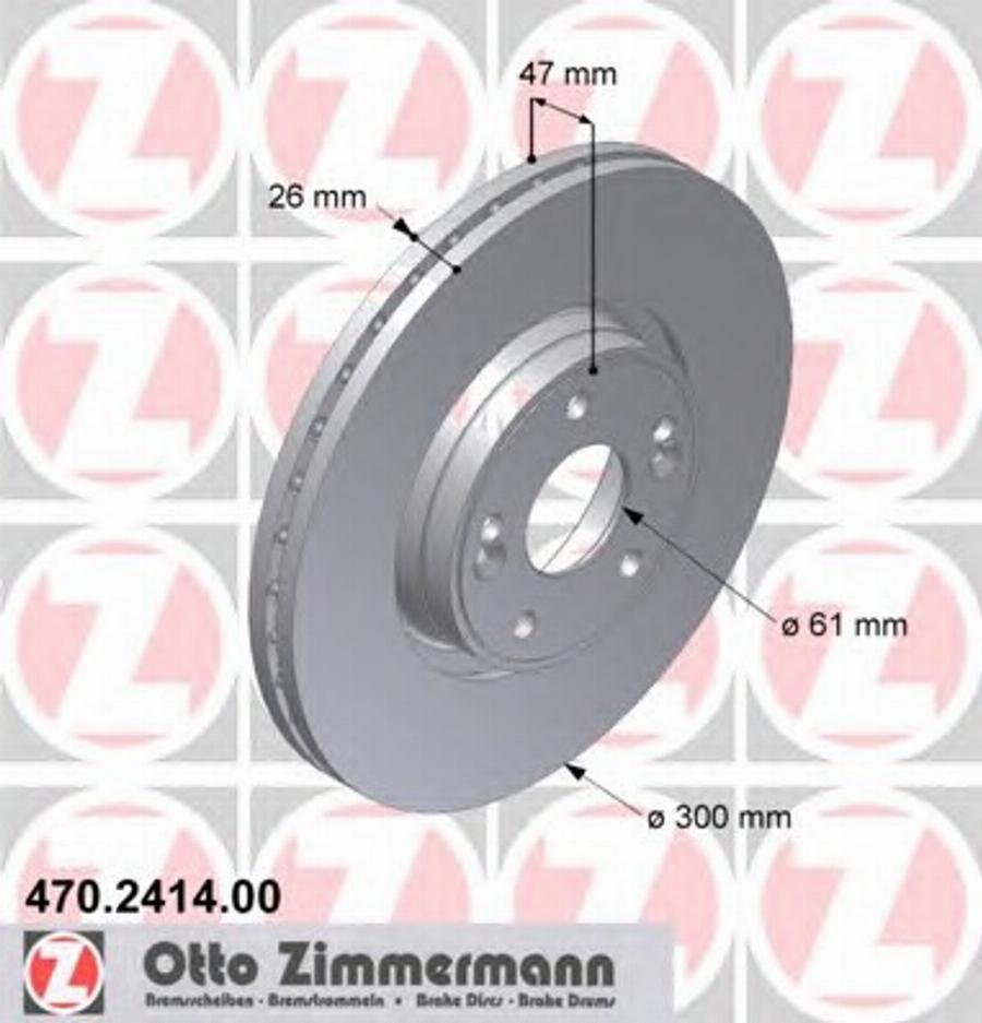 Zimmermann 470 2414 00 - Disque de frein cwaw.fr