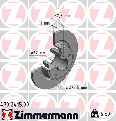 Zimmermann 470.2415.00 - Disque de frein cwaw.fr