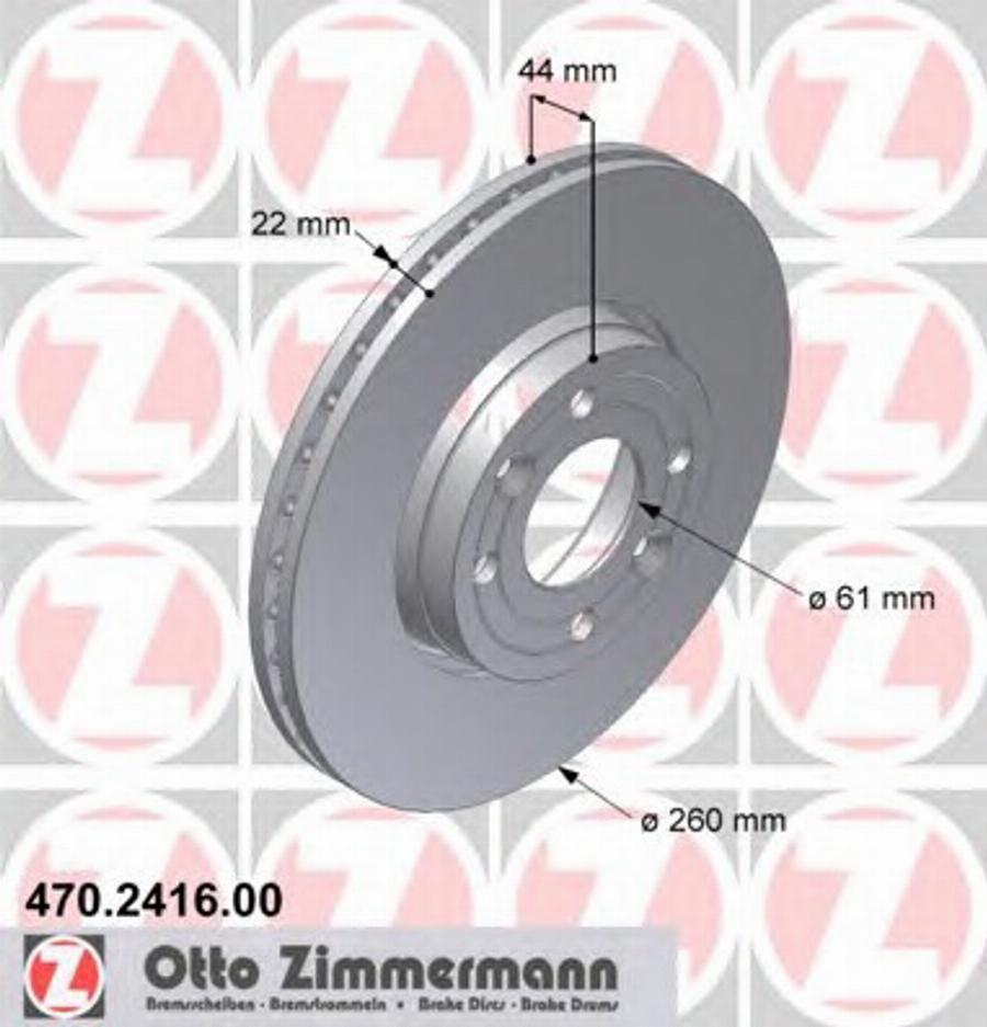 Zimmermann 470.2416.00 - Disque de frein cwaw.fr