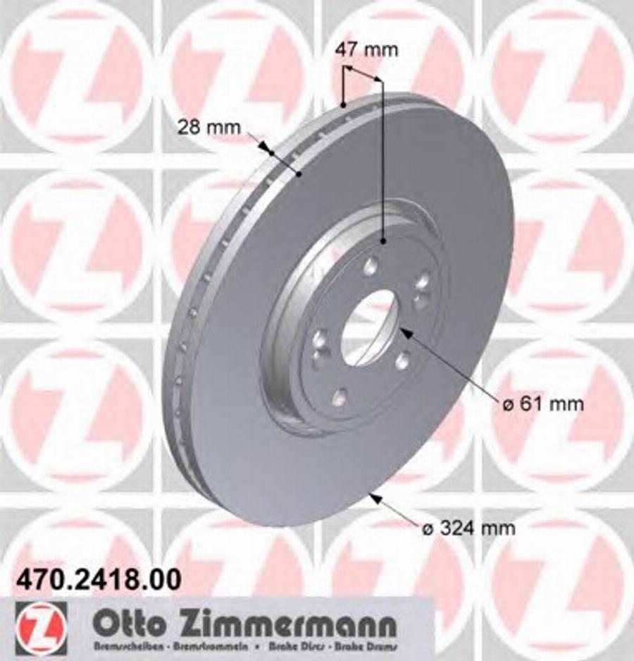 Zimmermann 470241800 - Disque de frein cwaw.fr