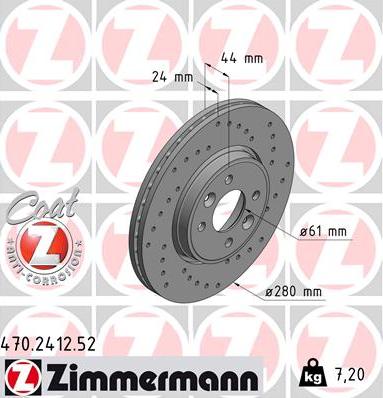 Zimmermann 470.2412.52 - Disque de frein cwaw.fr