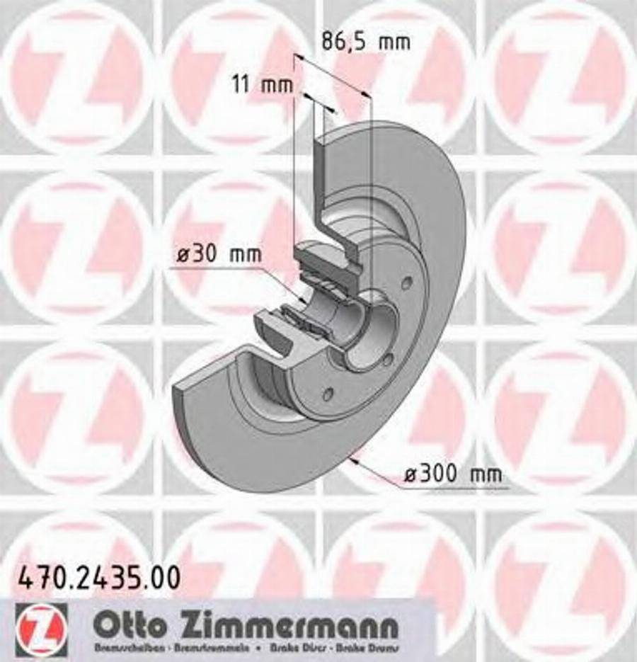 Zimmermann 470243500 - Disque de frein cwaw.fr