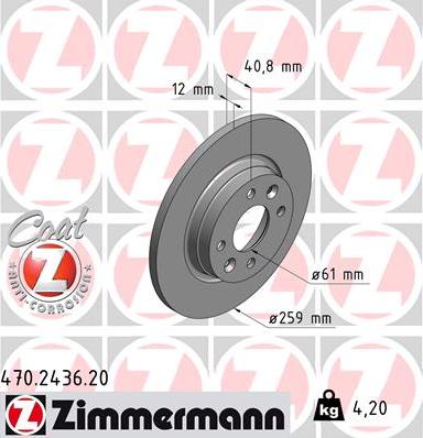 Zimmermann 470.2436.20 - Disque de frein cwaw.fr