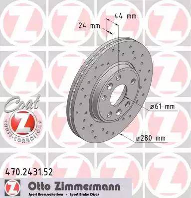 Zimmermann 470.2431.52 - Disque de frein cwaw.fr