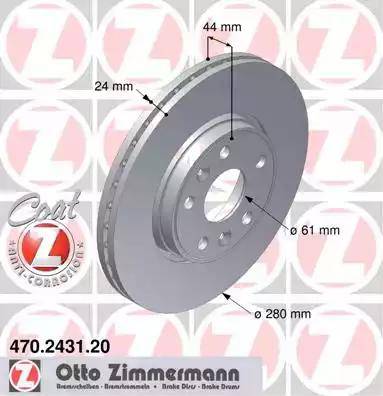 Zimmermann 470.2431.20 - Disque de frein cwaw.fr