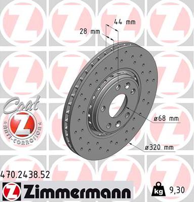 Zimmermann 470.2438.52 - Disque de frein cwaw.fr