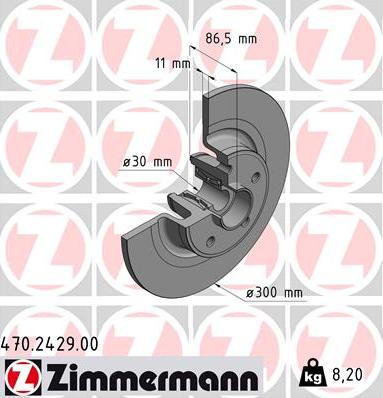 Zimmermann 470.2429.00 - Disque de frein cwaw.fr