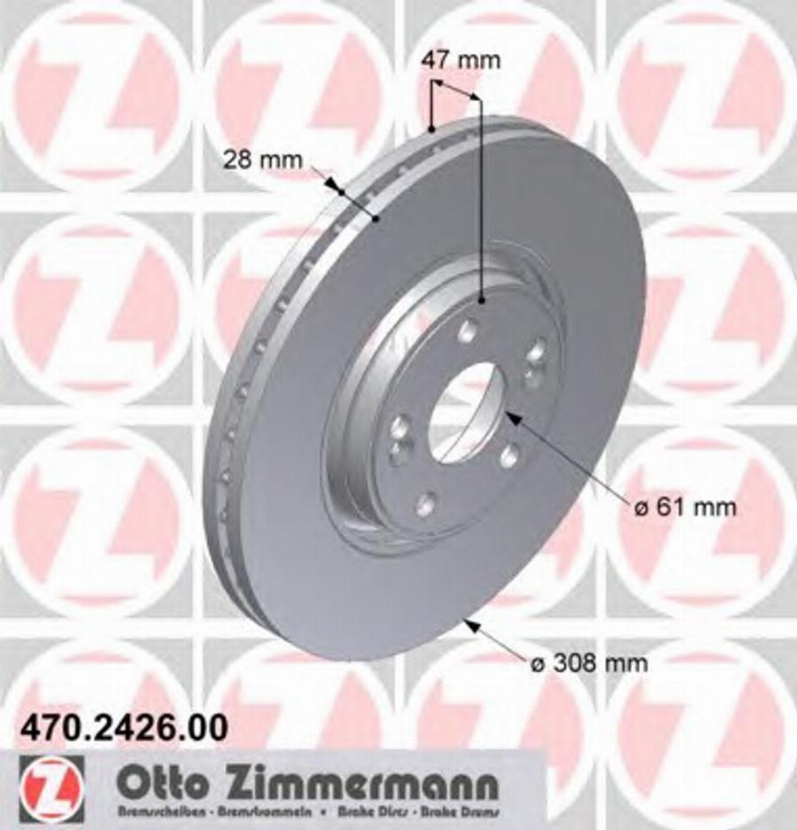 Zimmermann 470.2426.00 - Disque de frein cwaw.fr