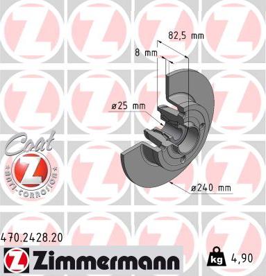 Zimmermann 470242820 - Disque de frein cwaw.fr