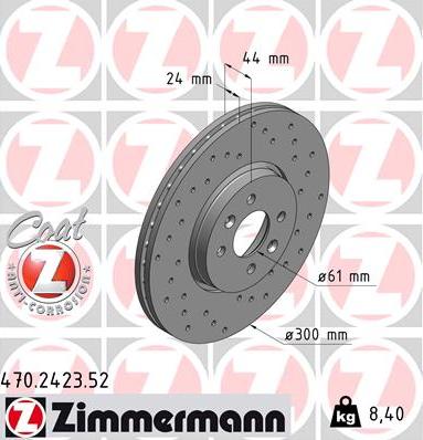 Zimmermann 470.2423.52 - Disque de frein cwaw.fr