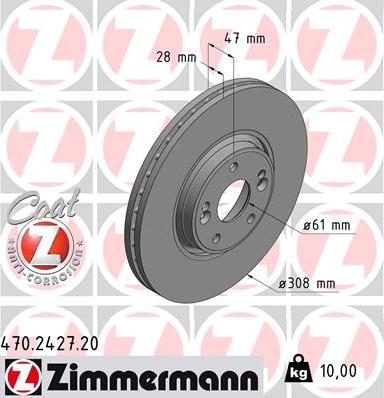 Zimmermann 470.2427.20 - Disque de frein cwaw.fr