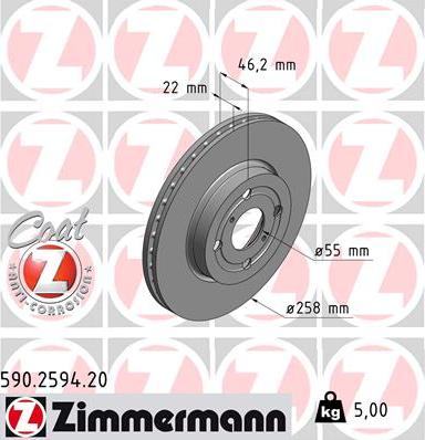 Zimmermann 590.2594.20 - Disque de frein cwaw.fr